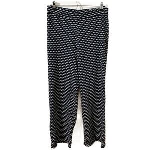 NWT Zara Knit Suit Trousers Pants Geometric Design PullOn Wide Elastic Waistband